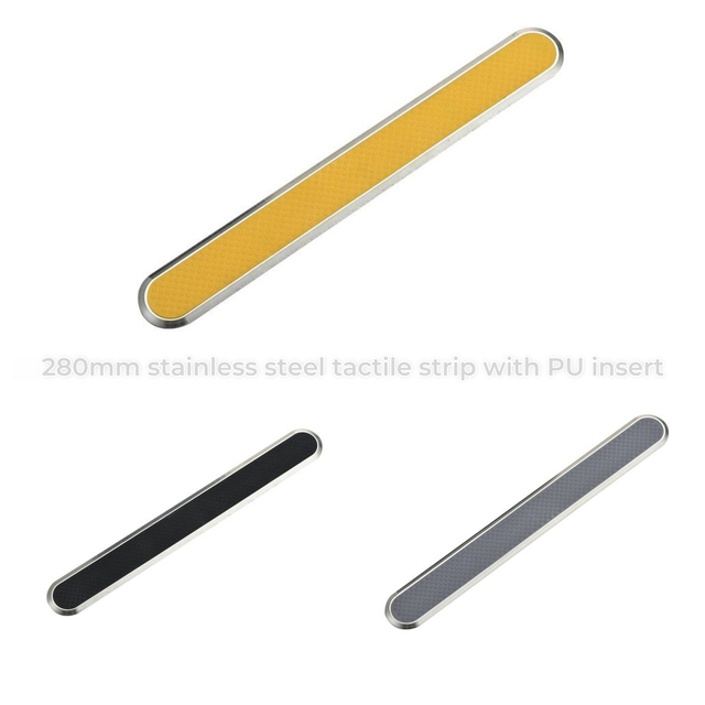 Striscia indicatrice per pavimentazione tattile direzionale da 280 mm con inserto in poliuretano/PU/TPU RY-TS012