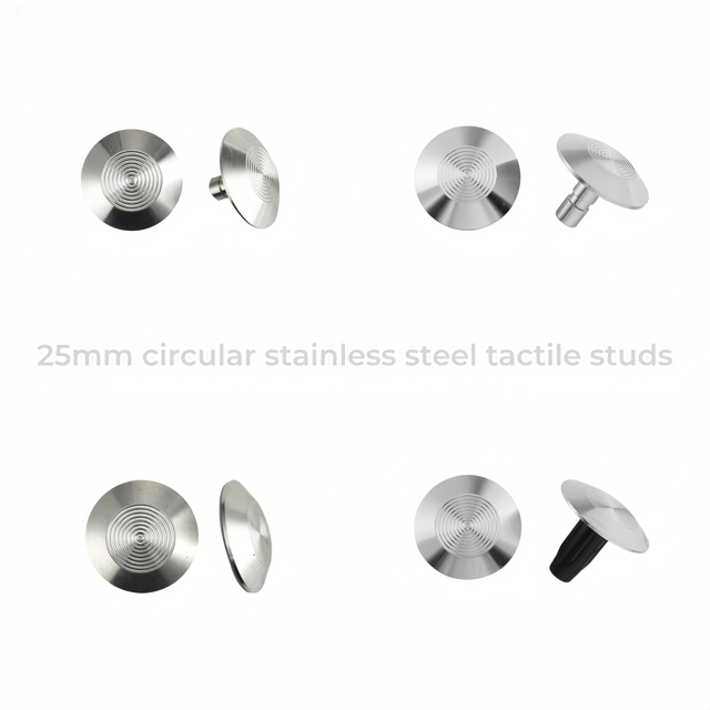 Perno per pavimentazione tattile in acciaio inossidabile da 25 mm di circolare per non vedenti RY-DS129