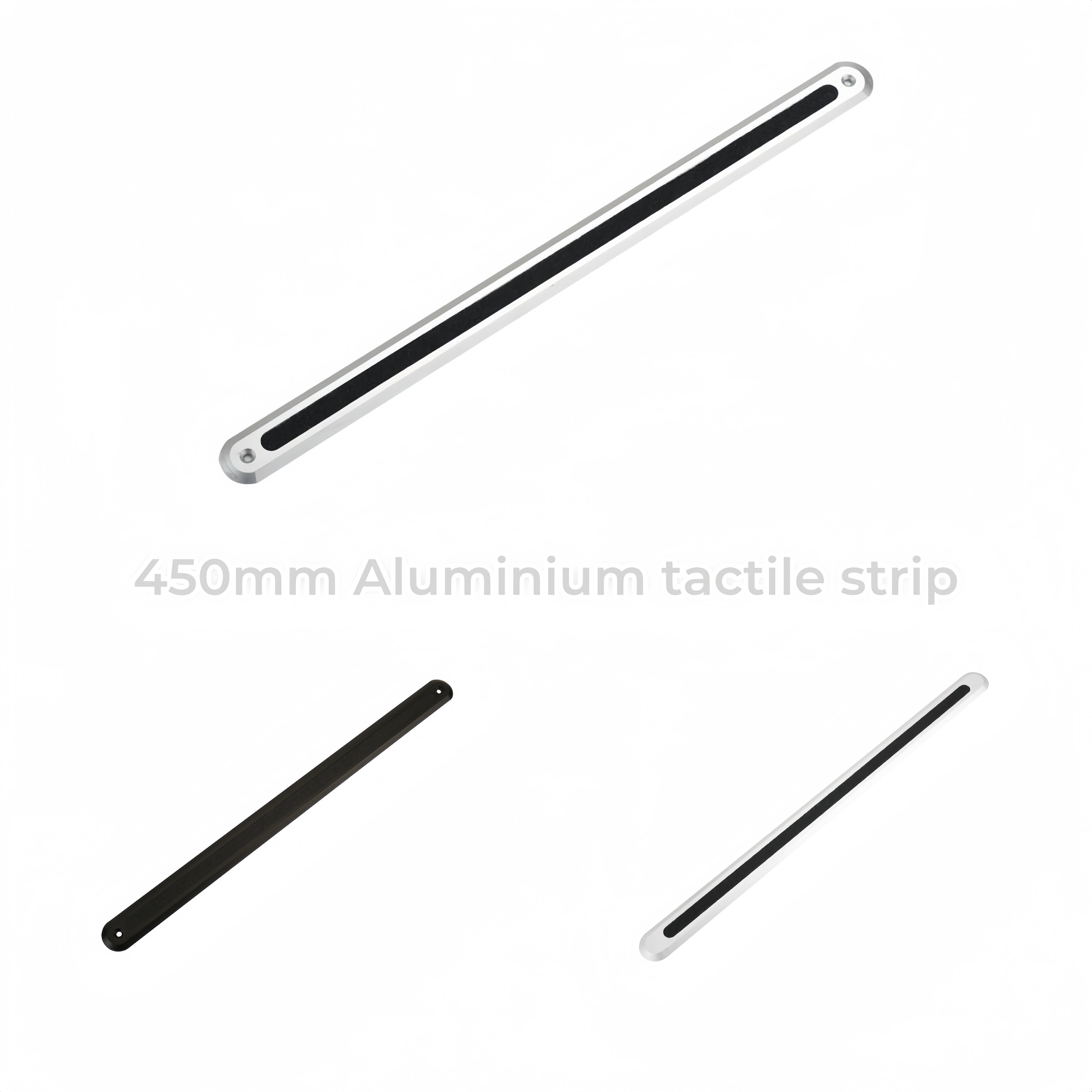 Barre per pavimentazioni tattili in alluminio da 450 mm con superficie in carborundum RY-TA103