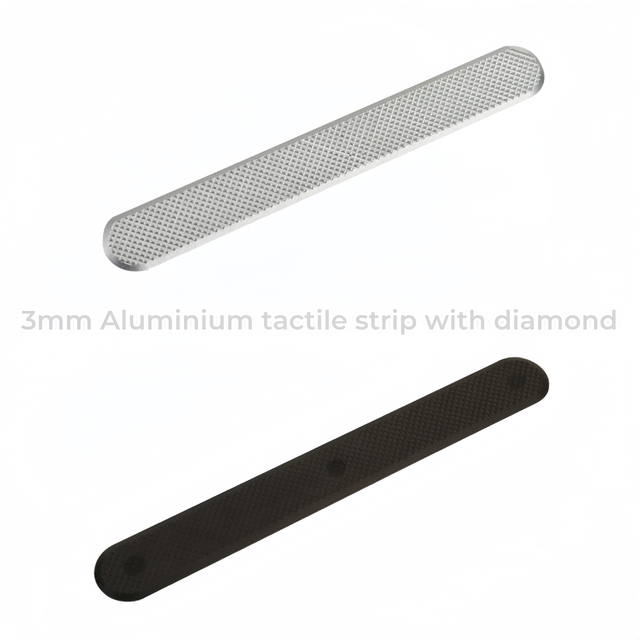 Indicatori tattili direzionali in alluminio Striscia per pavimentazione con superficie diamantata per tenda RY-TA105